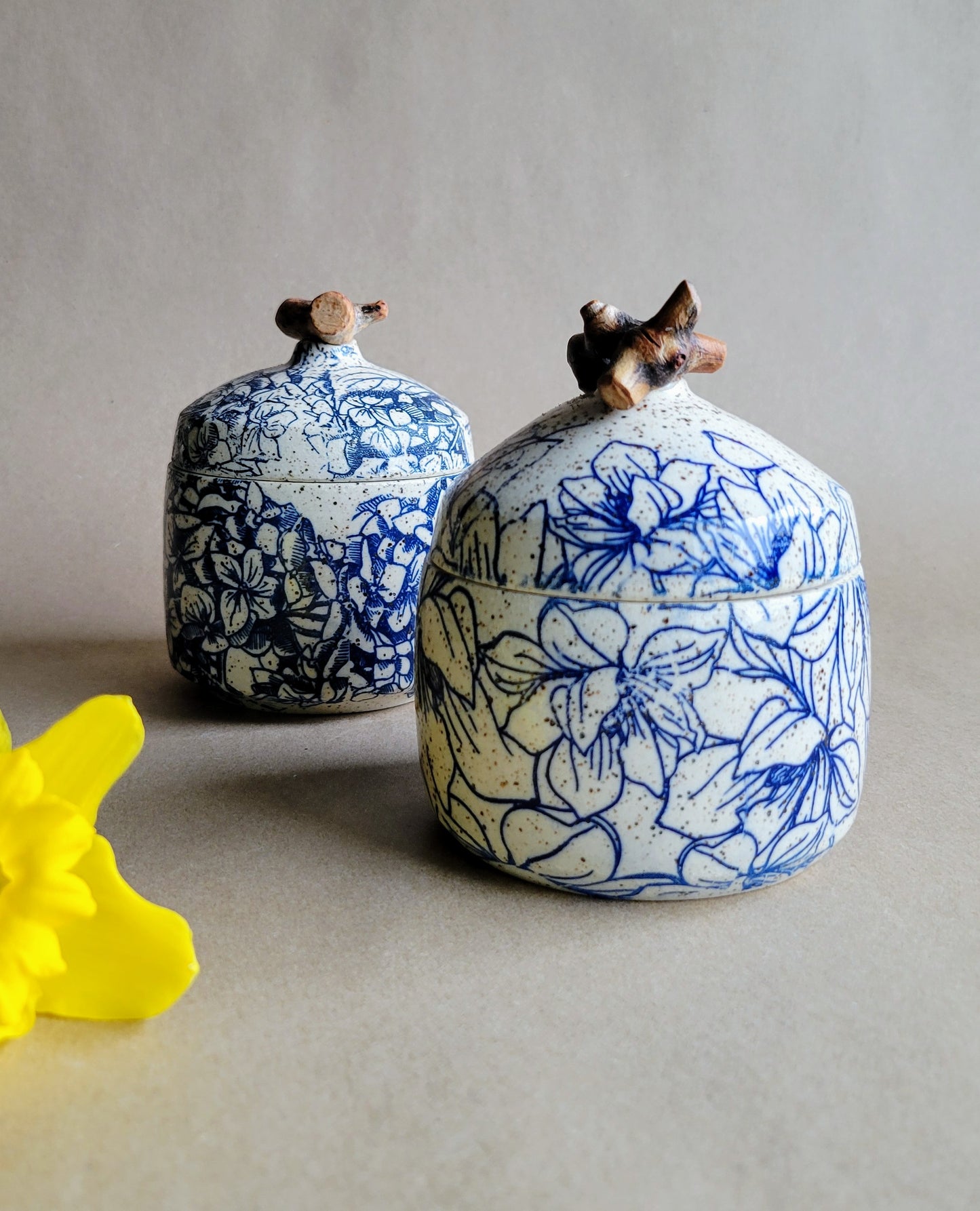 Speckled Treasure Box Blue Magnolia