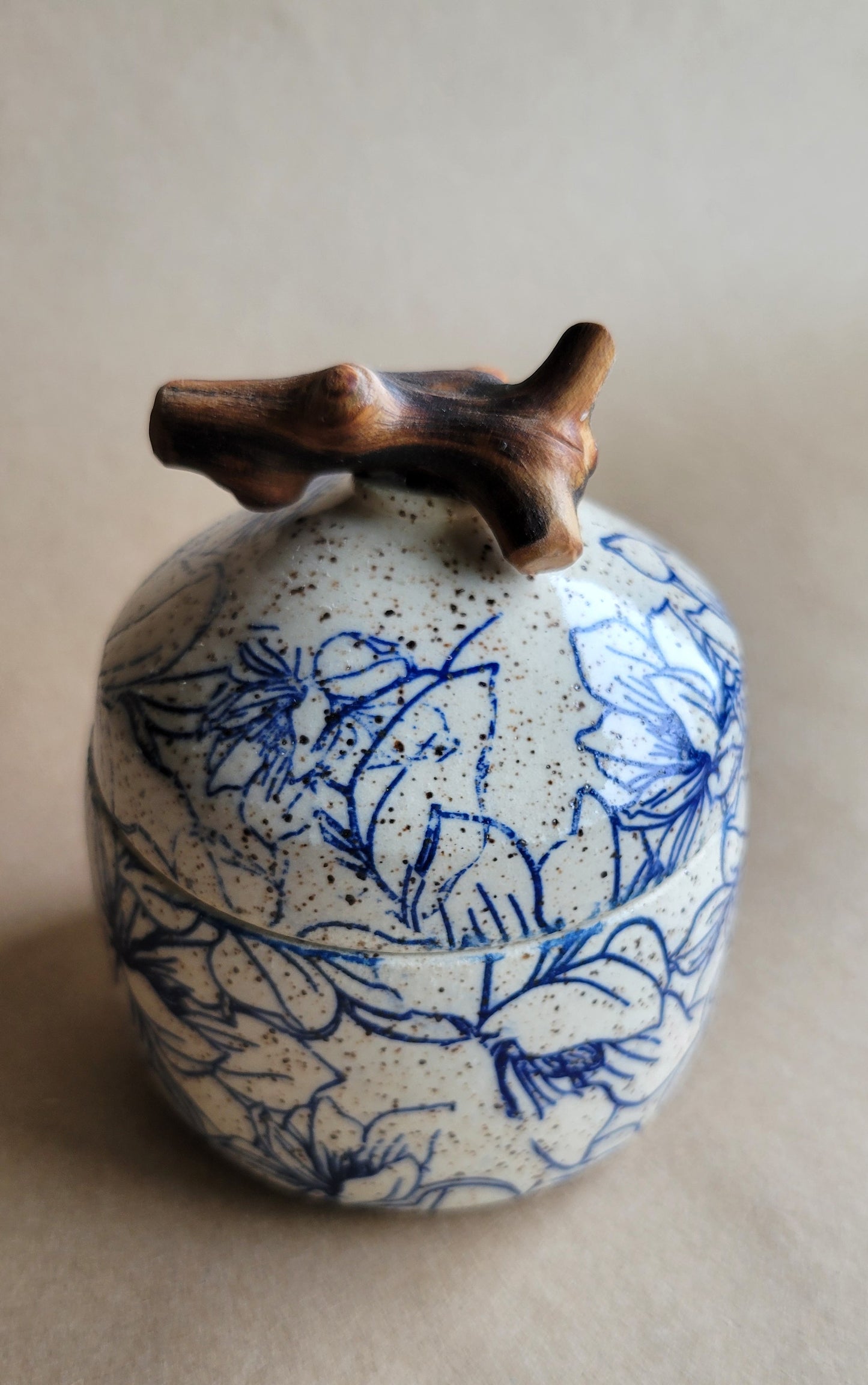 Speckled Treasure Box Blue Magnolia