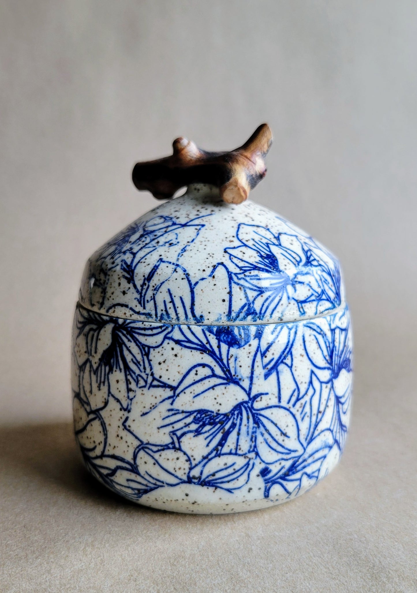 Speckled Treasure Box Blue Magnolia