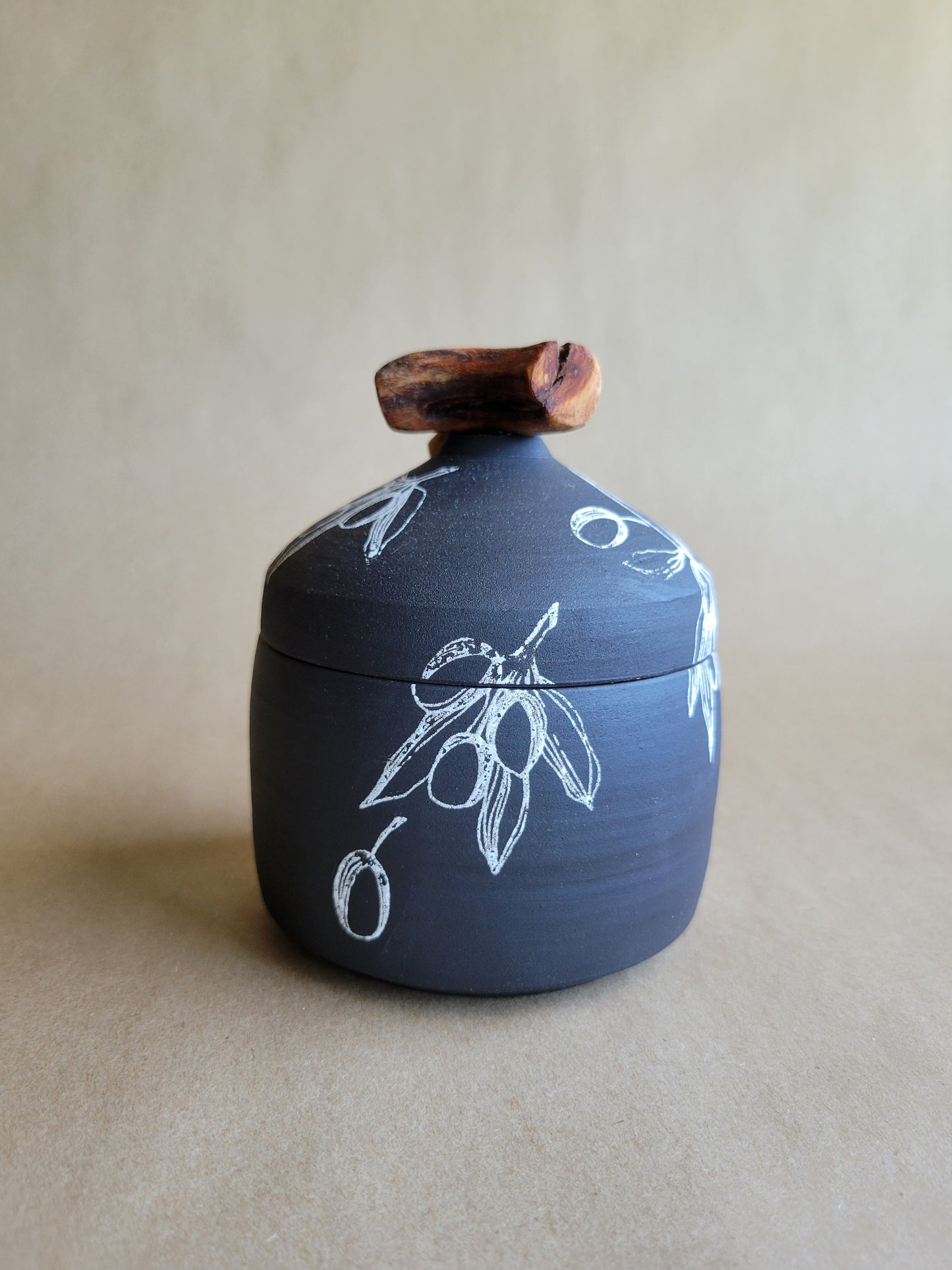 Black Clay Treasure Box Olives