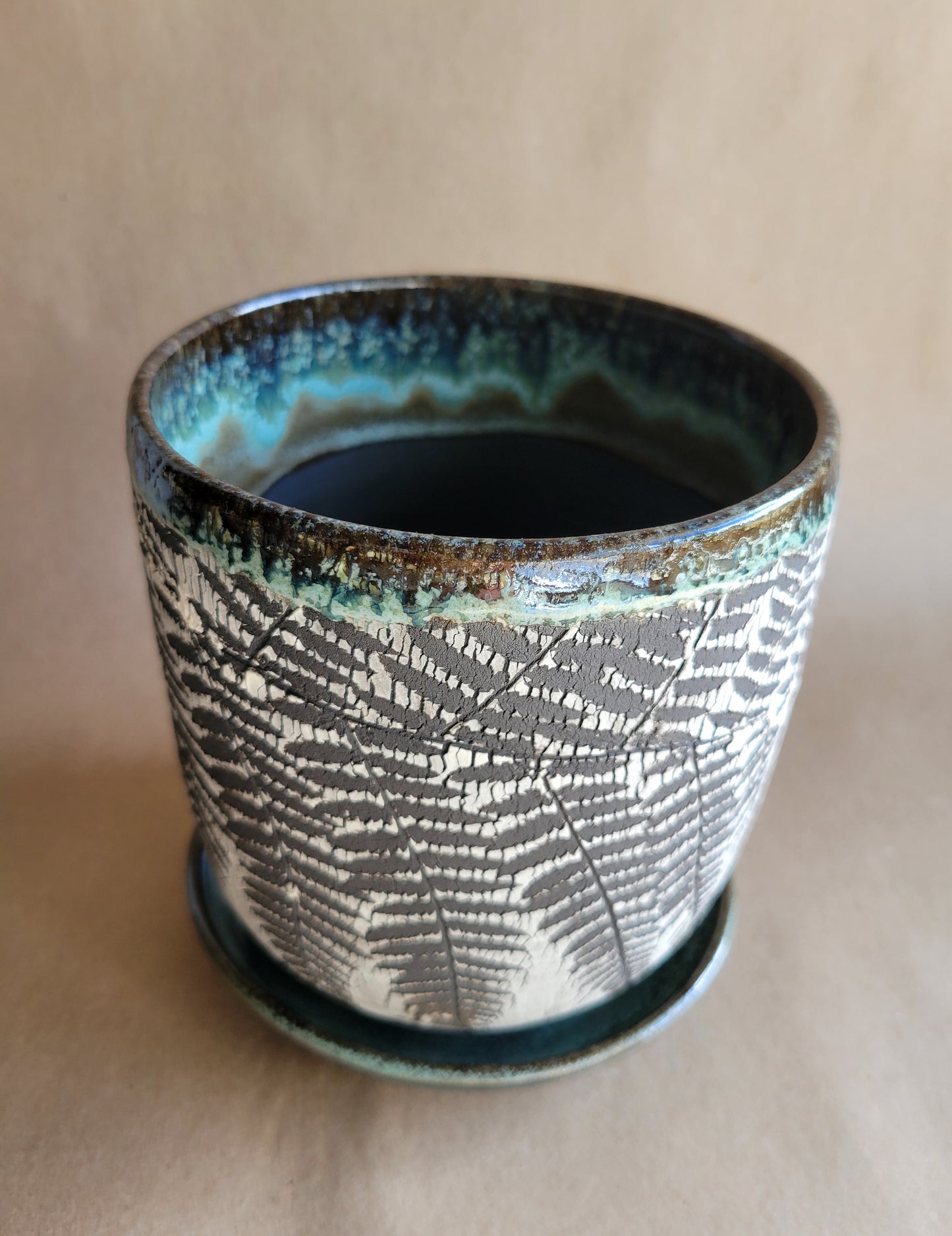 6" Cracked Fern Planter