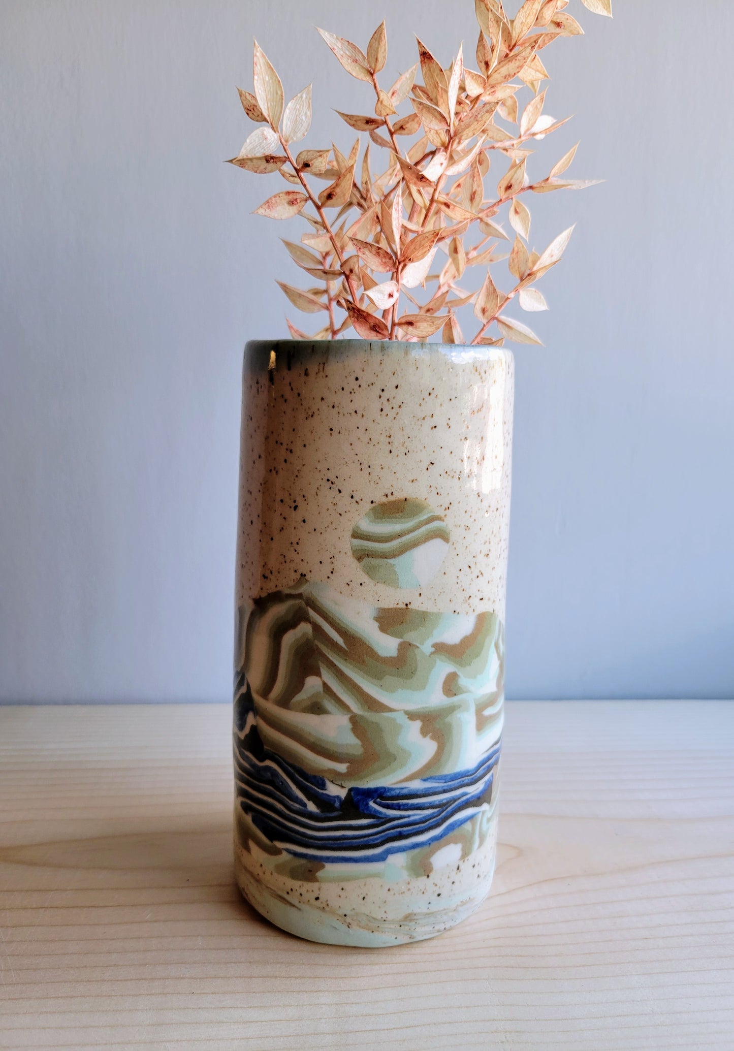 Nerikomi Mountain Vase