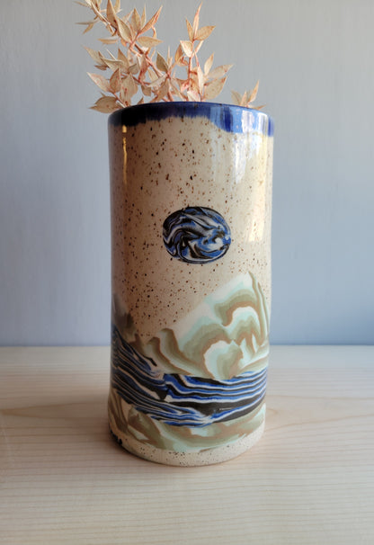 Nerikomi Mountain Vase