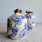 Speckled Treasure Box Blue Floral