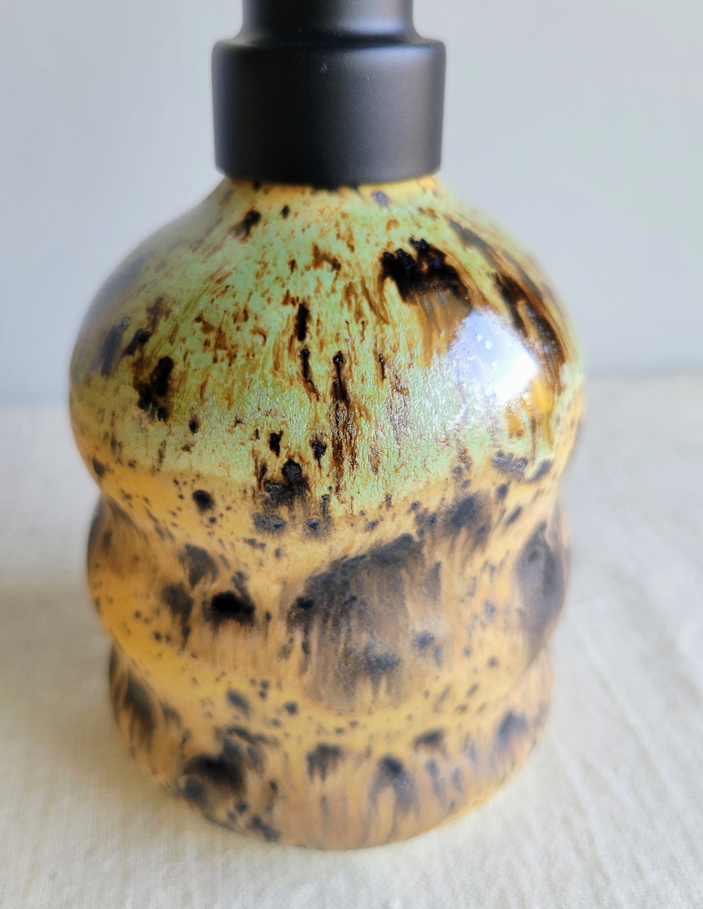 Soap Dispenser and Bud Vase in Sandstone