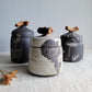 Black Clay Treasure Box Poppies