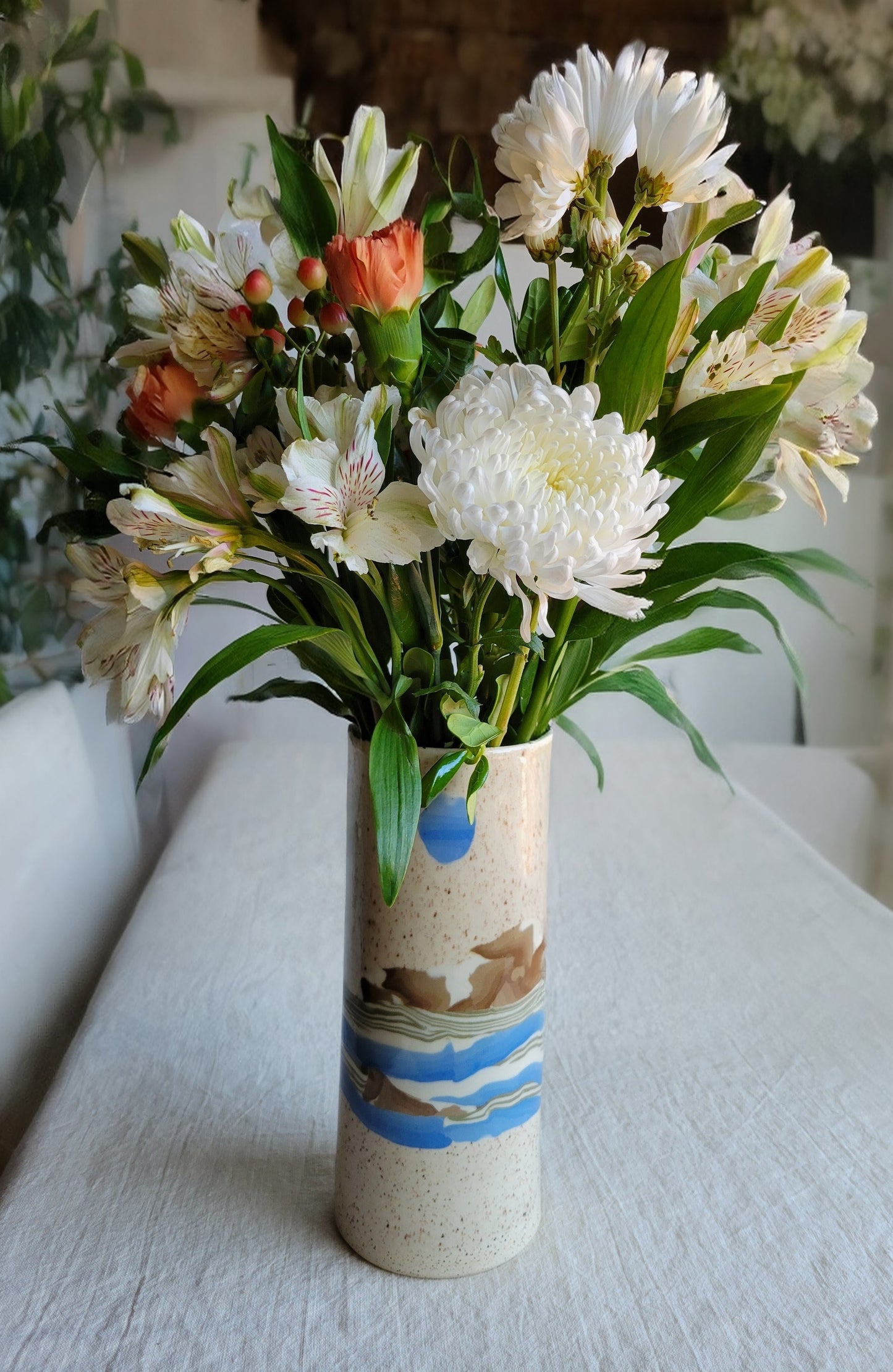Speckled Vase or Utensil Holder