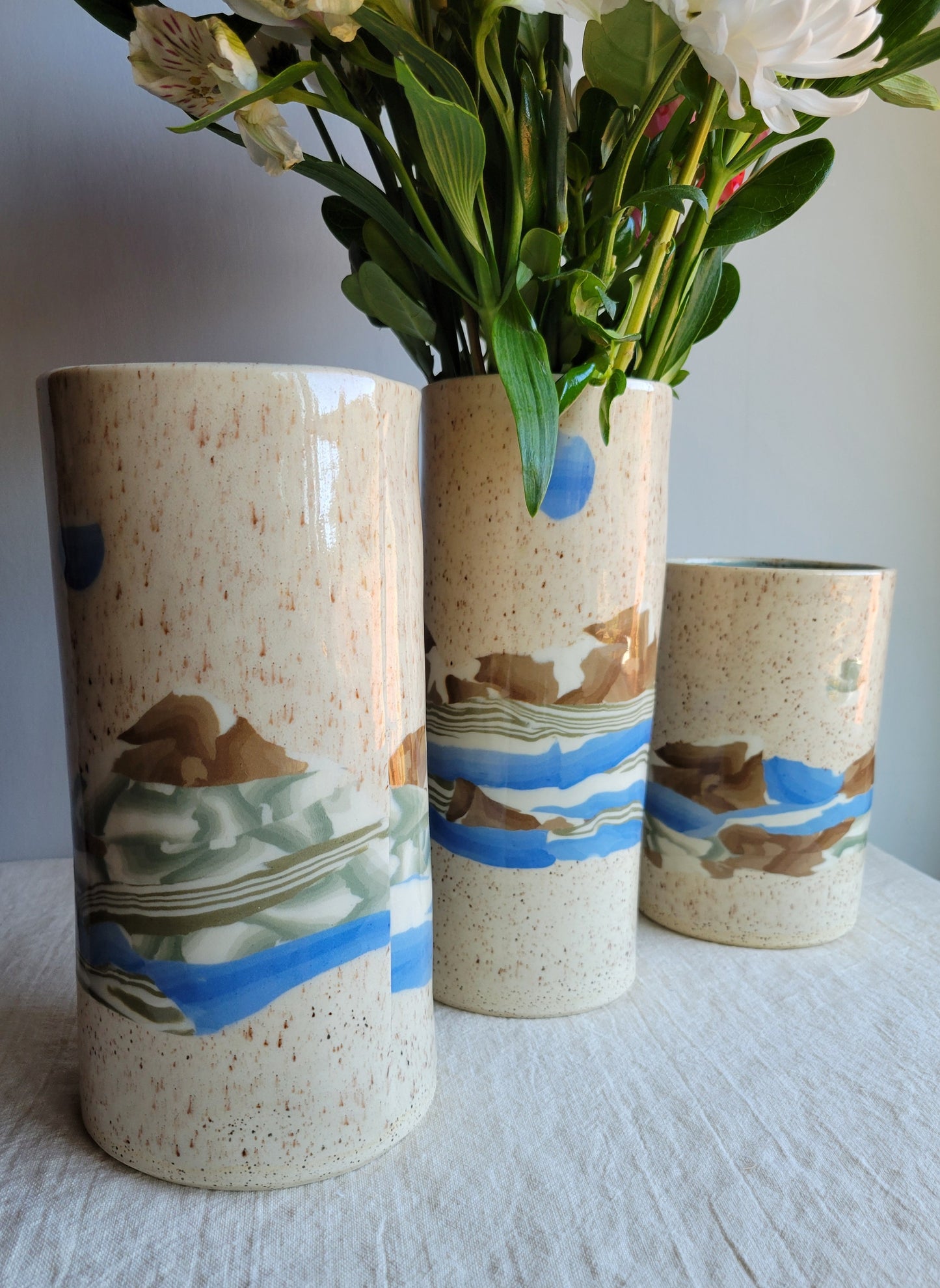 Speckled Vase or Utensil Holder