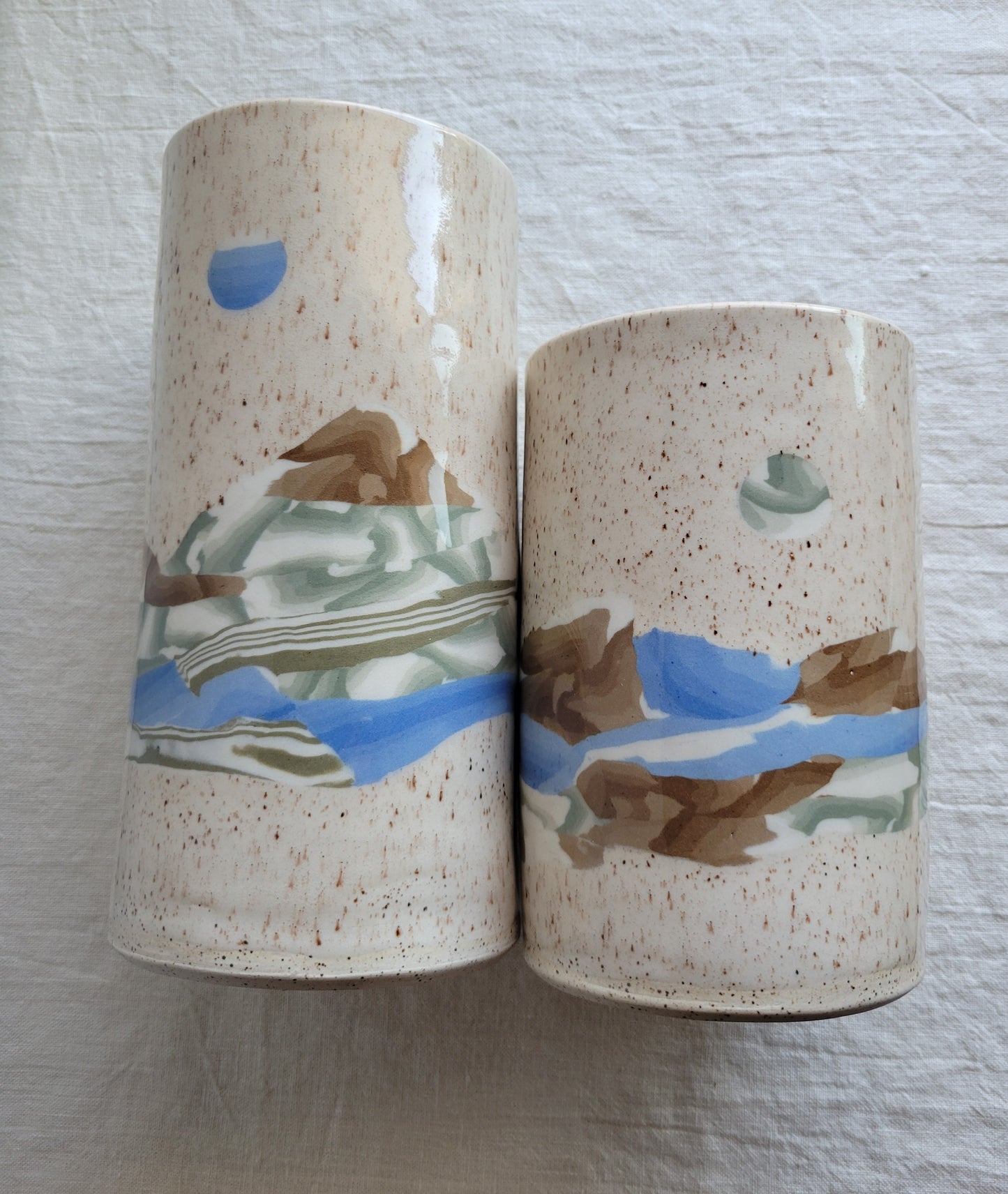 Speckled Vase or Utensil Holder