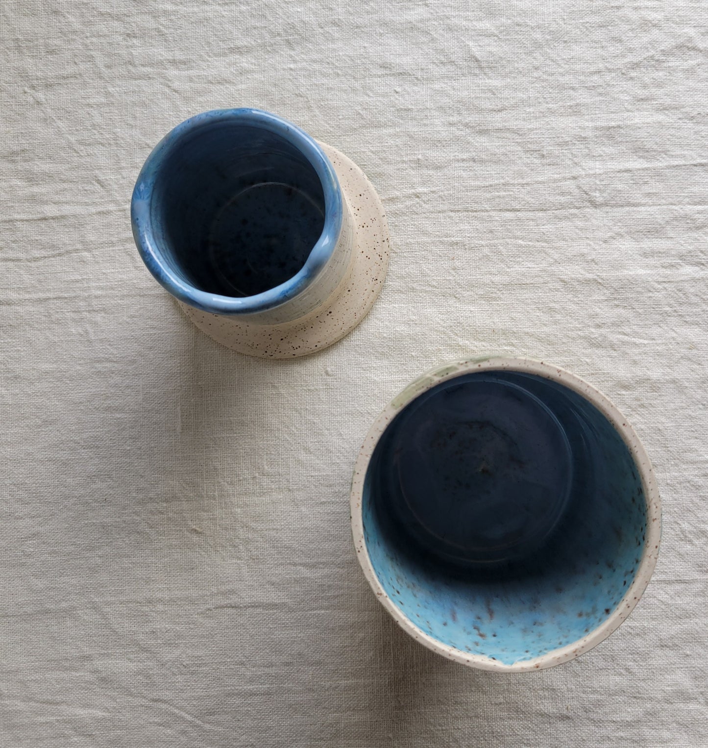 French Butter Crock Speckled Ferns