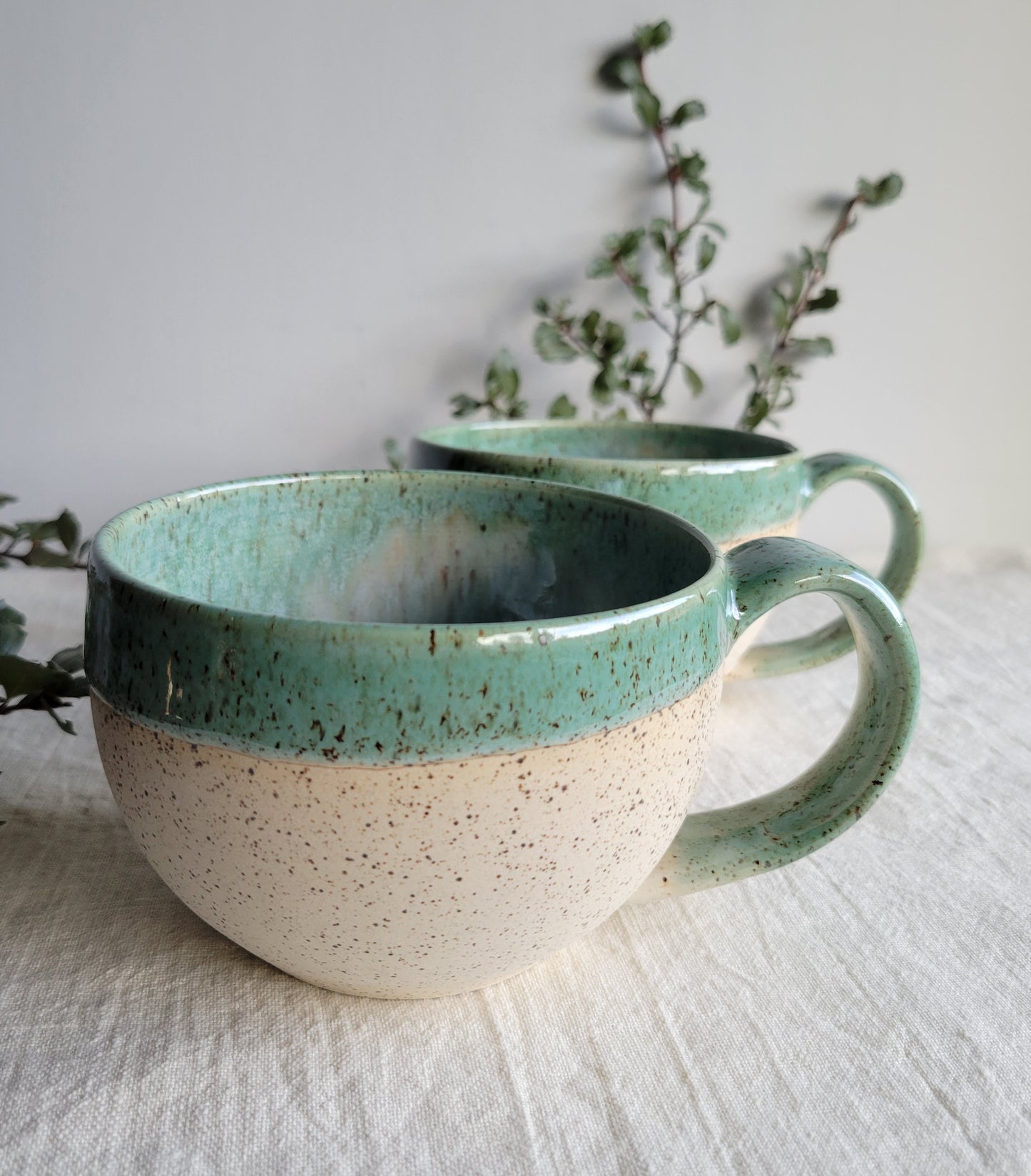 Set of 2 Speckled Soup Mugs