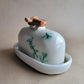Tahoe Flora Butter Dish Jade Green