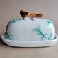 Tahoe Flora Butter Dish Jade Green