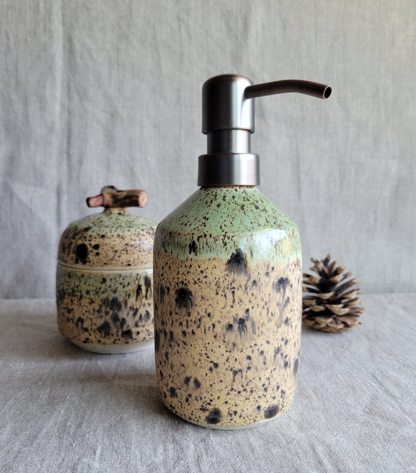 Speckled Soap Dispenser Sandstone