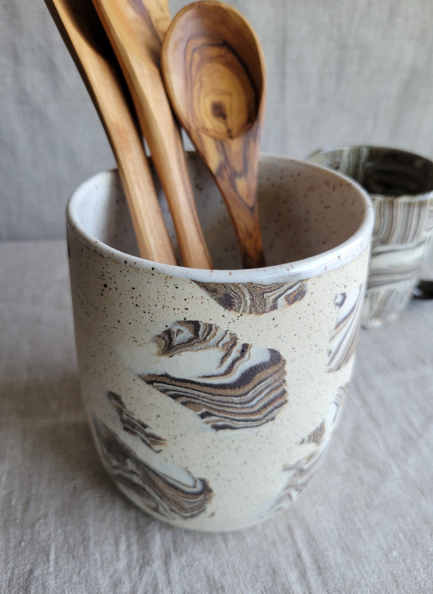 Nerikomi Utensil Holder