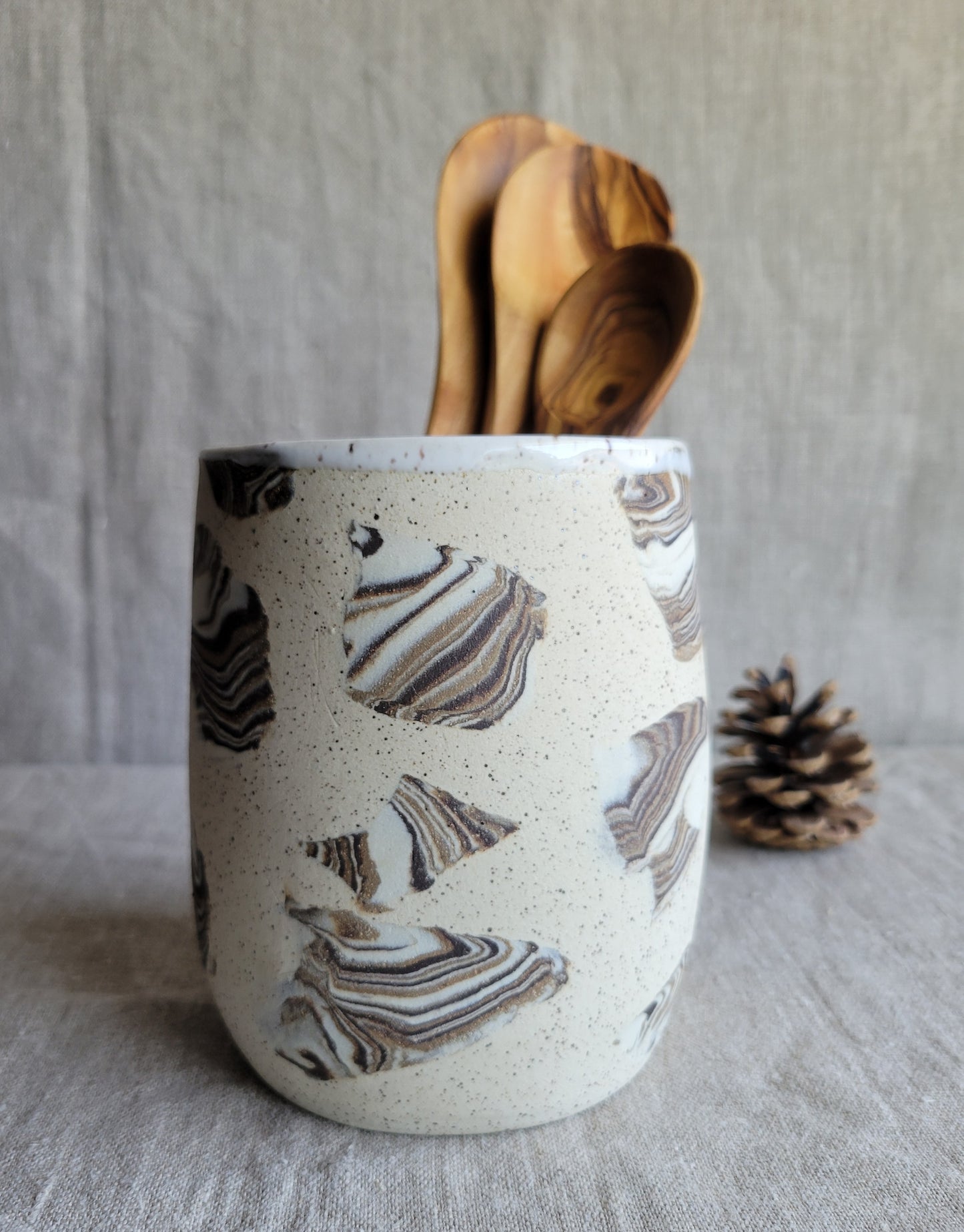 Nerikomi Utensil Holder