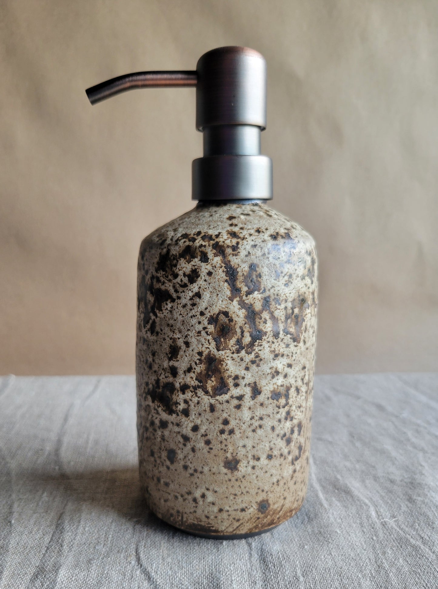 Black Clay Soap Dispenser Birch