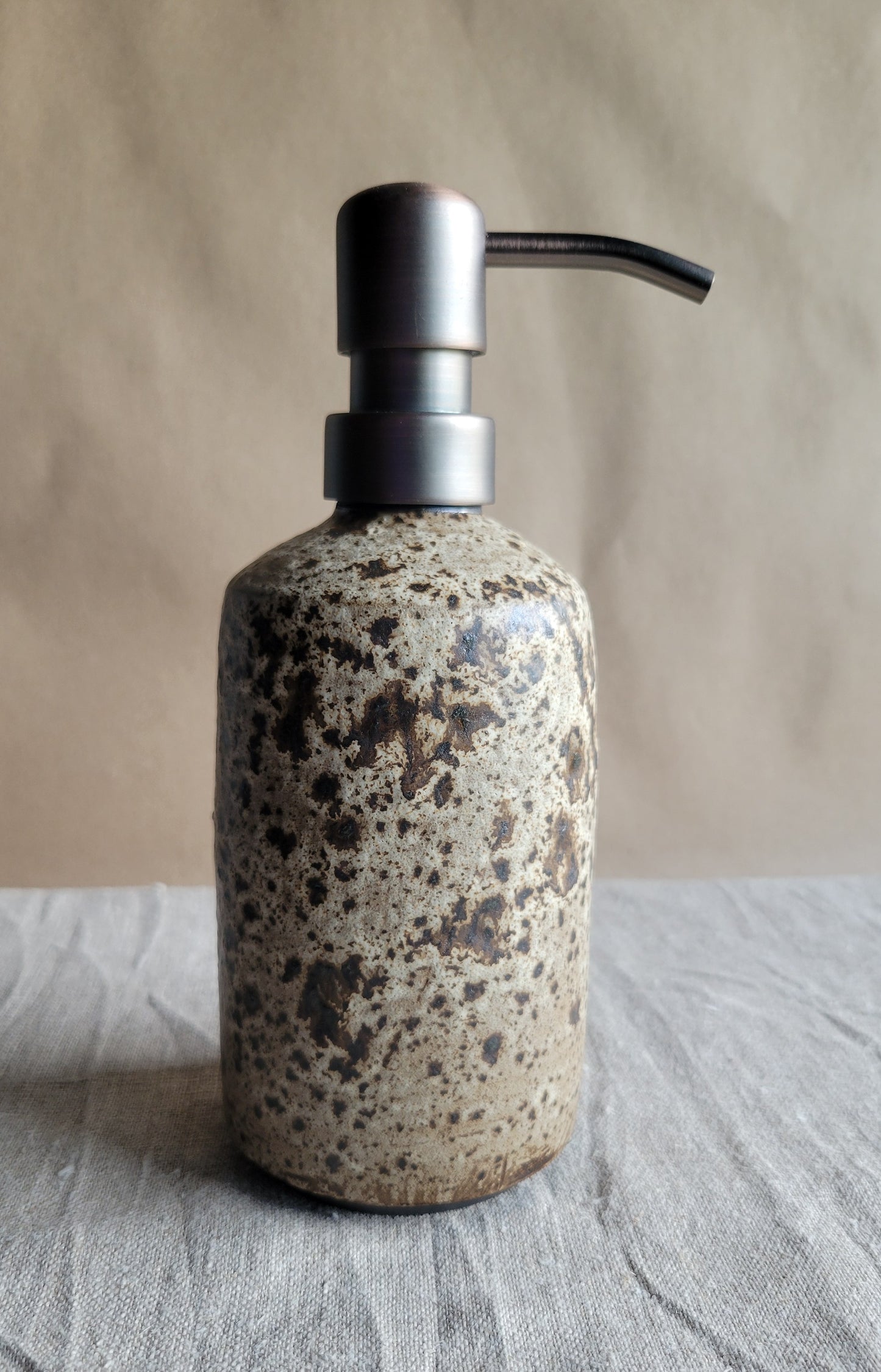 Black Clay Soap Dispenser Birch