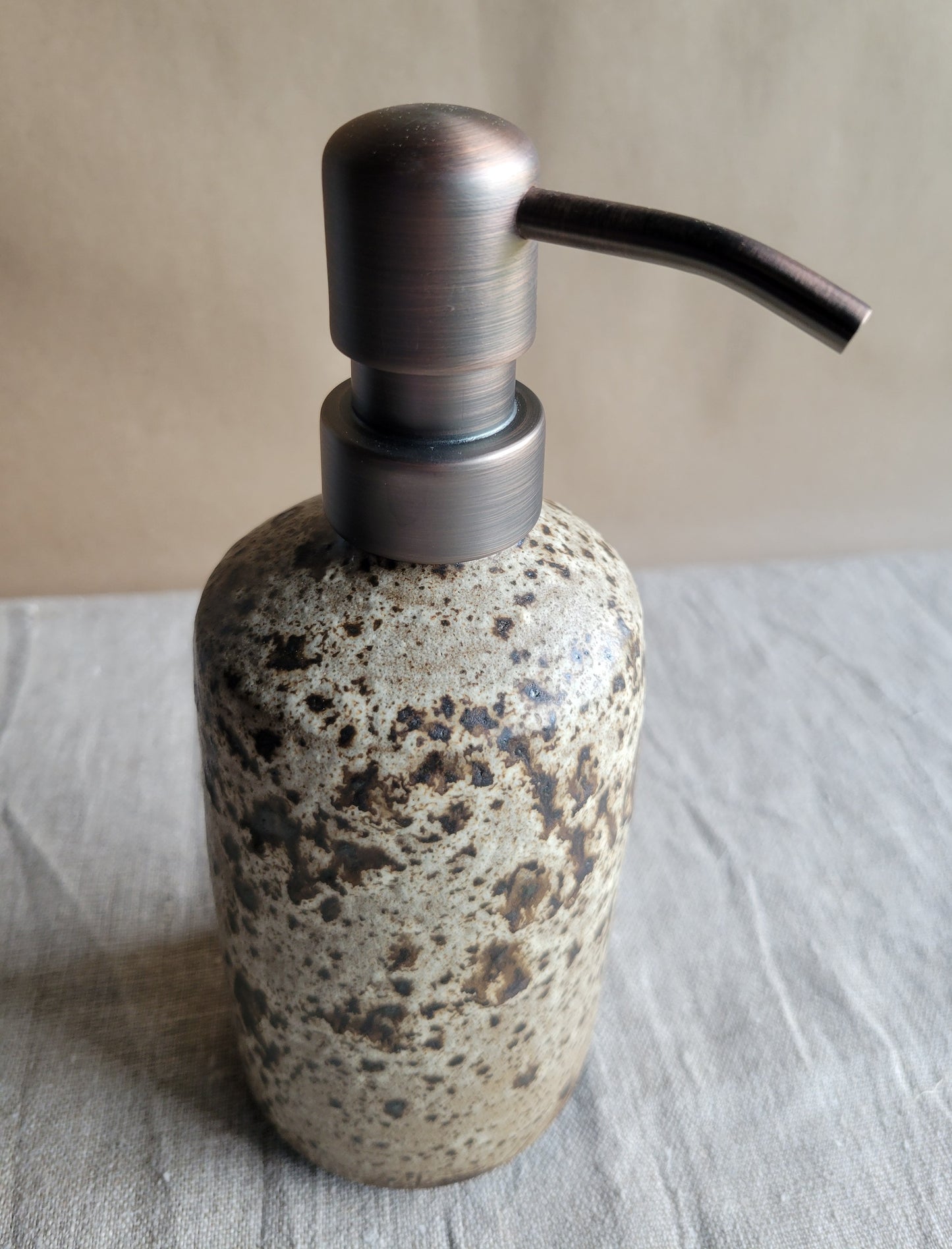 Black Clay Soap Dispenser Birch