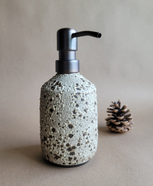 Black Clay Soap Dispenser Birch