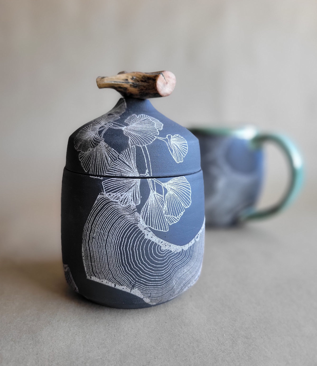 Black Clay Treasure Box Woodland Designs