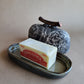 Black Clay Butter Dish with Manzanita Handle